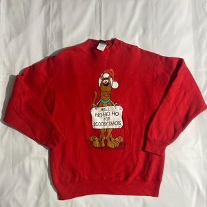 Vintage Warner Bros Studio Store 1997 Red Scooby Doo Christmas Sweater